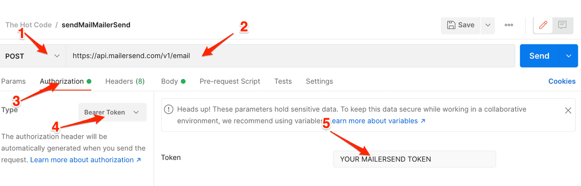 Set up Bearer Token in Postman